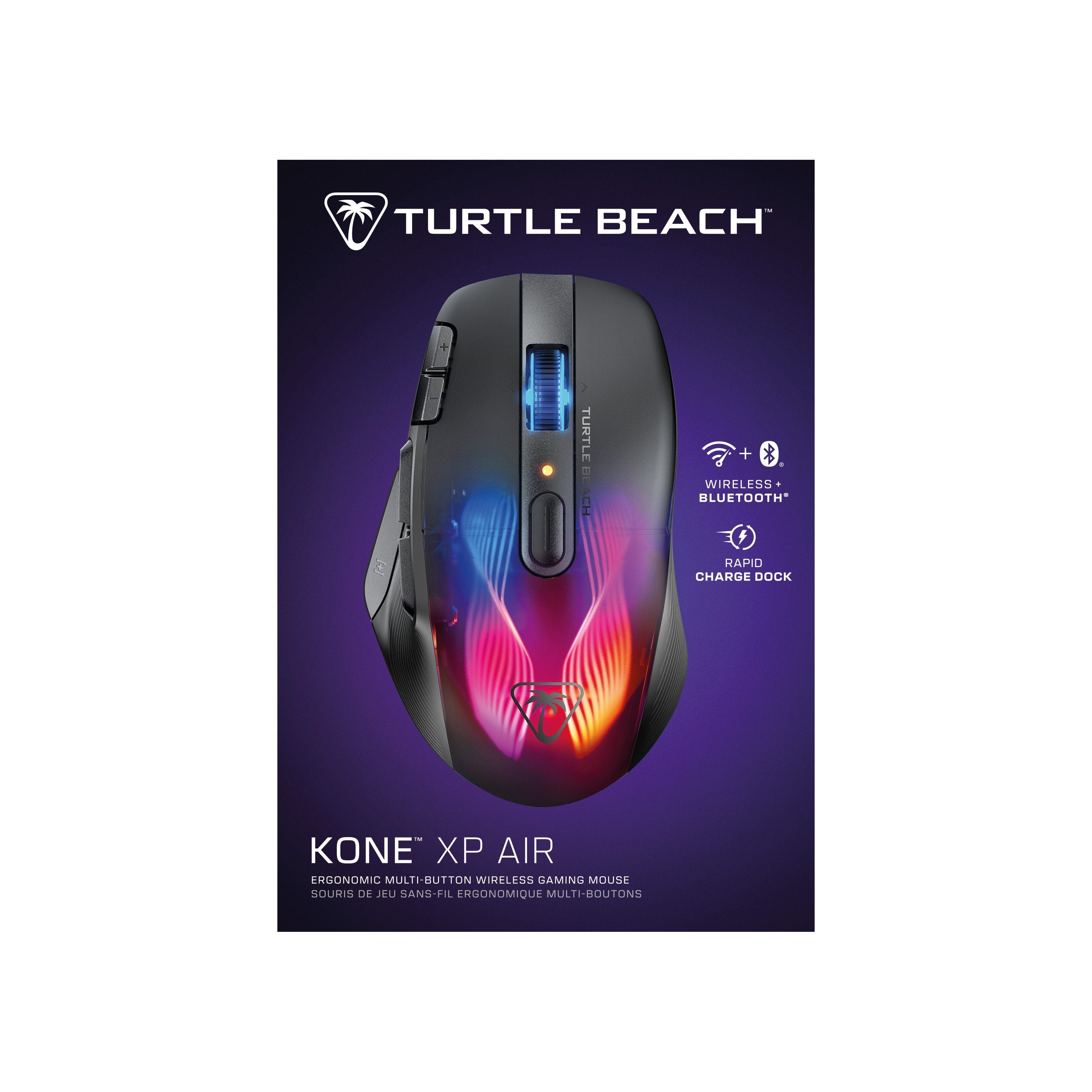 Turtle Beach Kone Xp Air Ratón Juego Mano Derecha Rf Wireless + Bluetooth Óptico 19000 Dpi