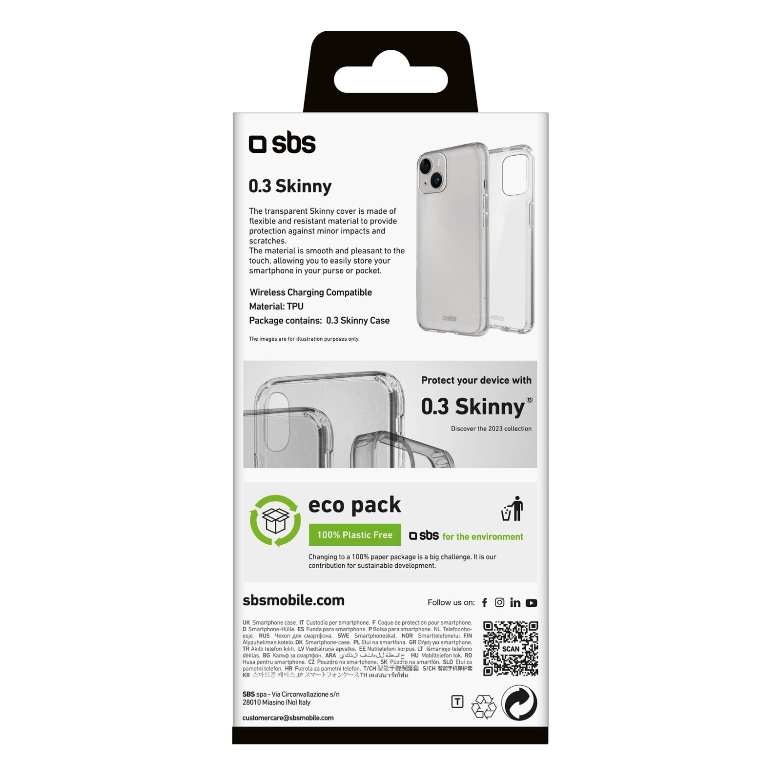 Sbs Teskinip1561t Funda Para Iphone 15 (6.1") Transparente