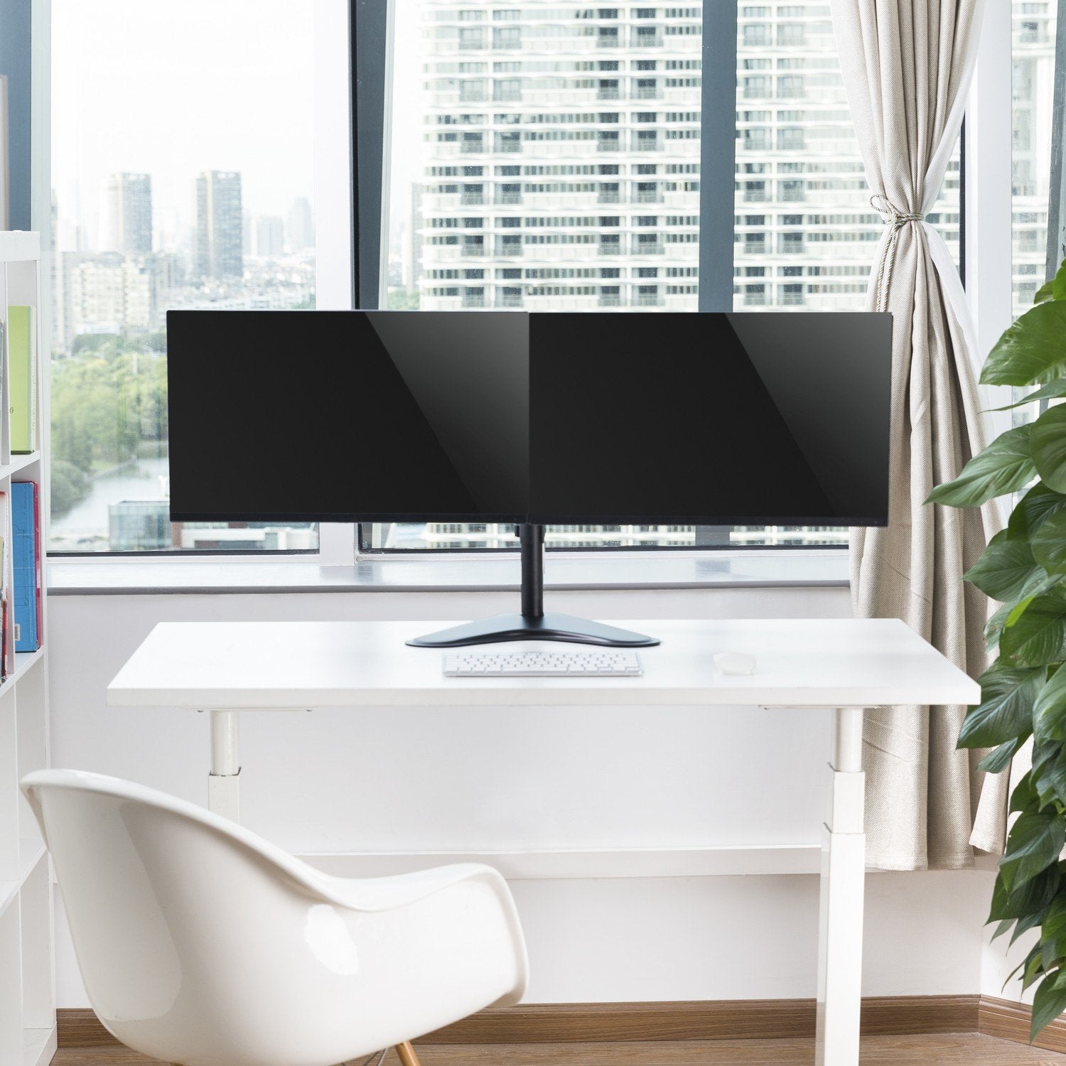 V7 Soporte Para Dos Monitores De 13\1 A 32\1 Negro Ds2fsd-2e