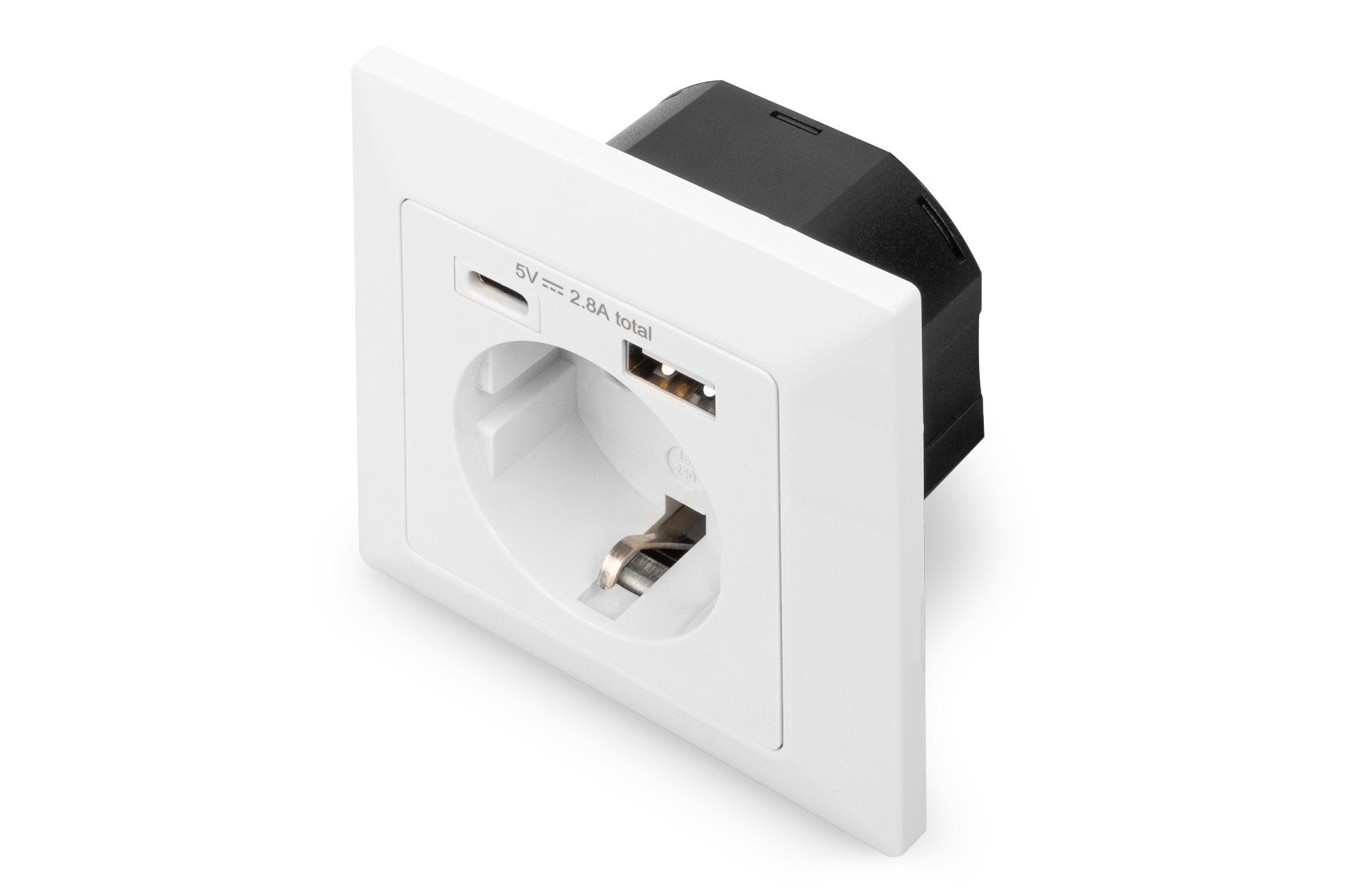 Digitus Da-70615 Toma De Enchufe Con 2 Puertos Usb