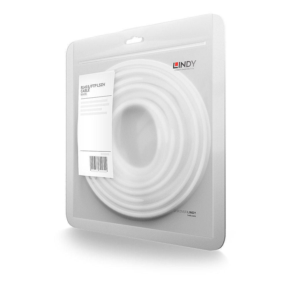 Lindy Cable De Red Cat6a S/Ftp Lsoh Cat7 Blanco 0.30m