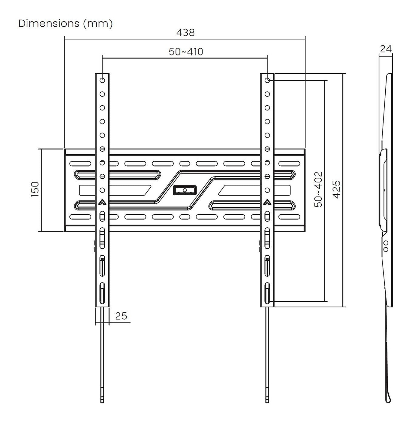 EAN 8435739902257 - AISENS WT75F-309 soporte para TV 190,5 cm (75") imagen 7