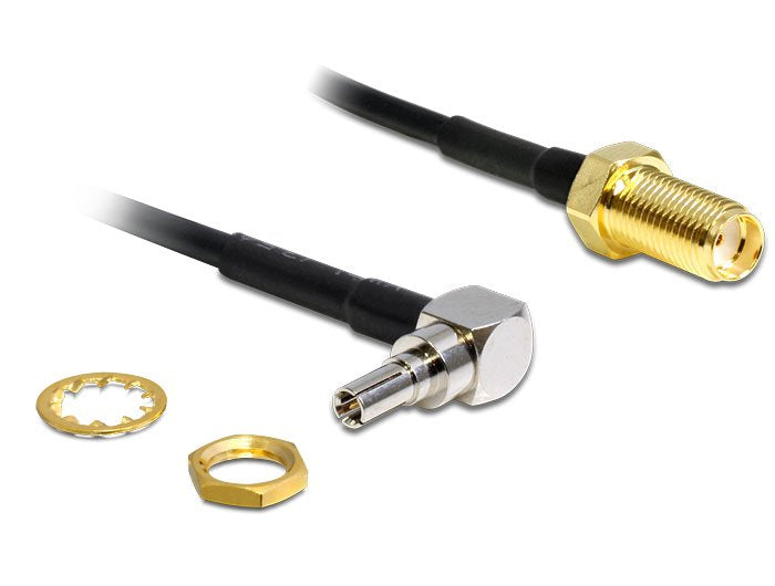 Delock 88466 Antenna Adapter Sma Jack Bulkhead > Crc-9 90° Plug 200 Mm
