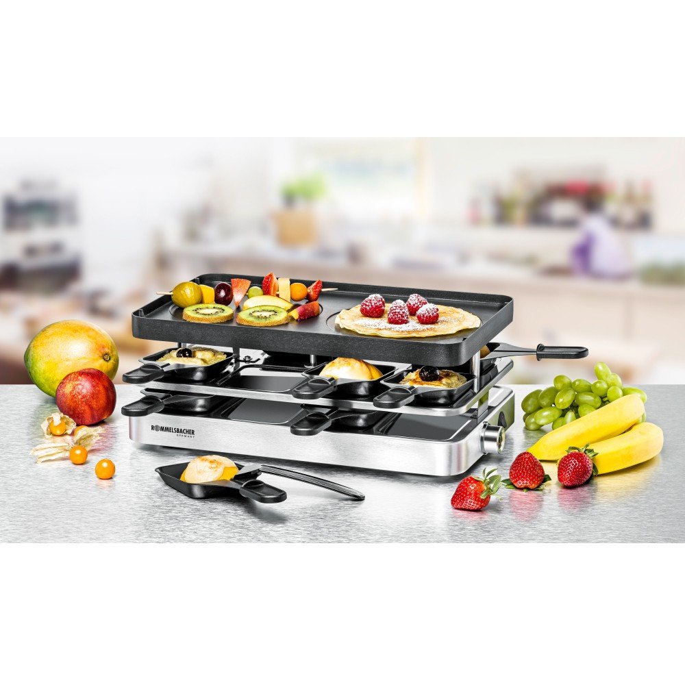 Rommelsbacher Juego De Raclette 1200w 8 Sartenes Rc 1400