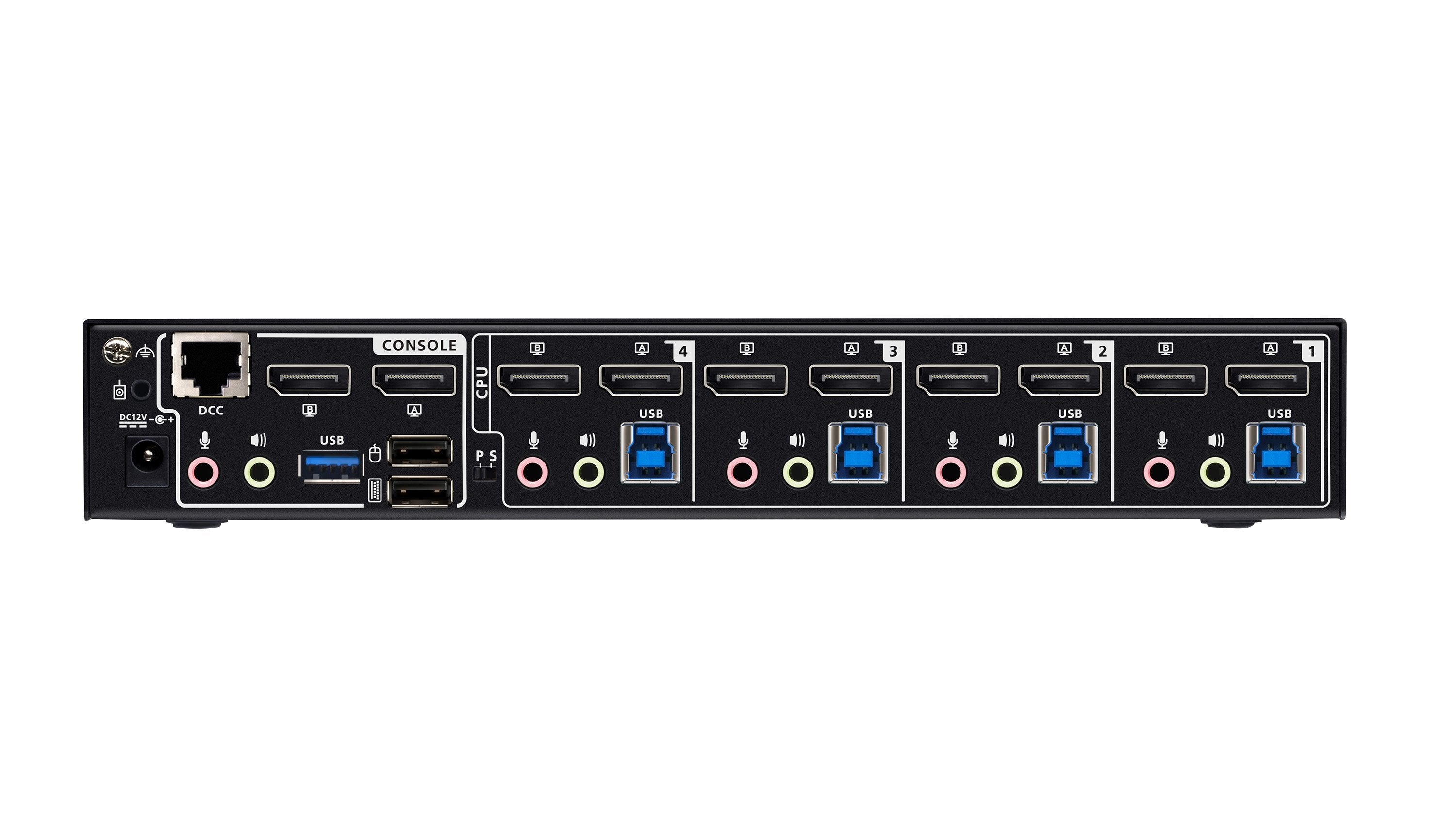4-Port Usb 3.0 8k Displayport Dual-Display Kvmpt Switch