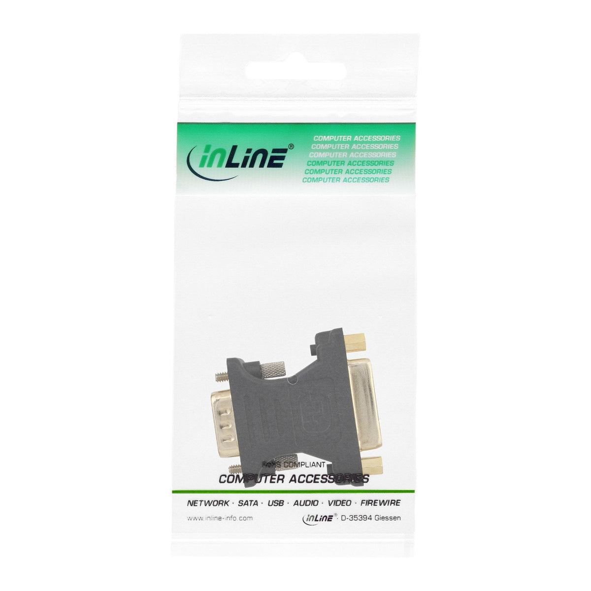Adaptador Inline Dvi-A Dvi 24+5 Hembra A Hd15 Macho