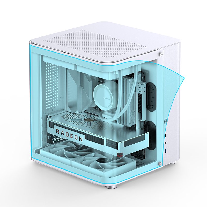 Jonsbo Tk-1 2.0 Micro-Atx Carcasa, Tempered Glass - Blanco