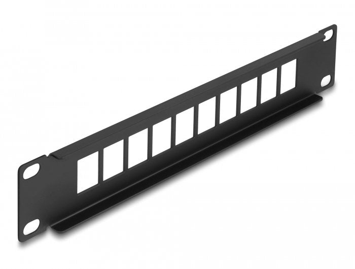 Delock 10" Keystone Patchpanel 10 Port Negro