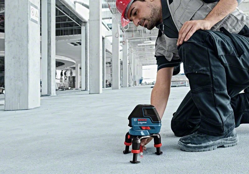 Láser De Líneas Bosch Professional Gll 3-50 Professional, Láser De Líneas Cruzadas Azul/Negro, Objetivo Láser, Bolsa Protectora 601063800