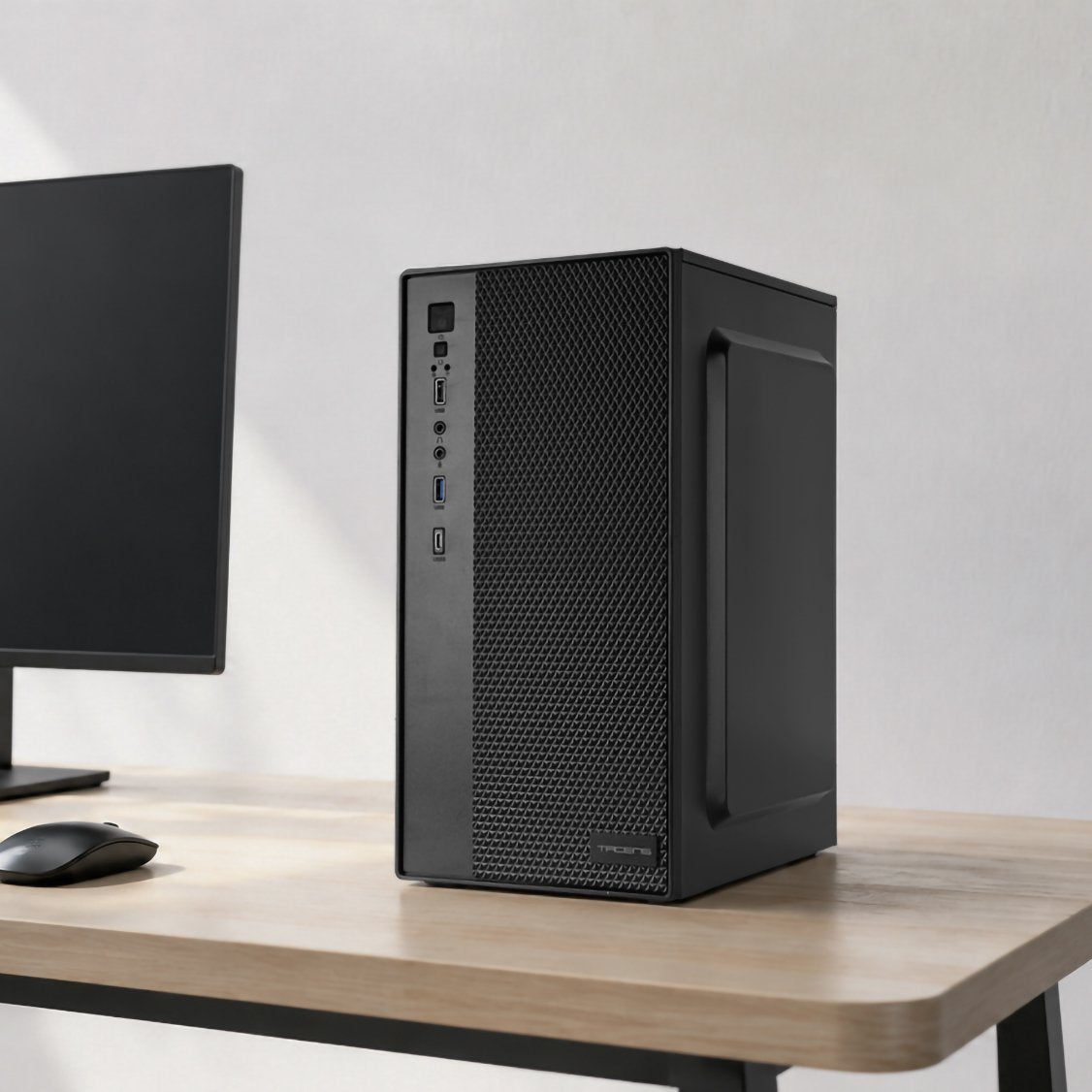 Caja Micro Atx Tacens Anima Ac7500 Con Fuente 500w Frontal 3d Disipador Max 140mm Gpu Max 250mm Negr
