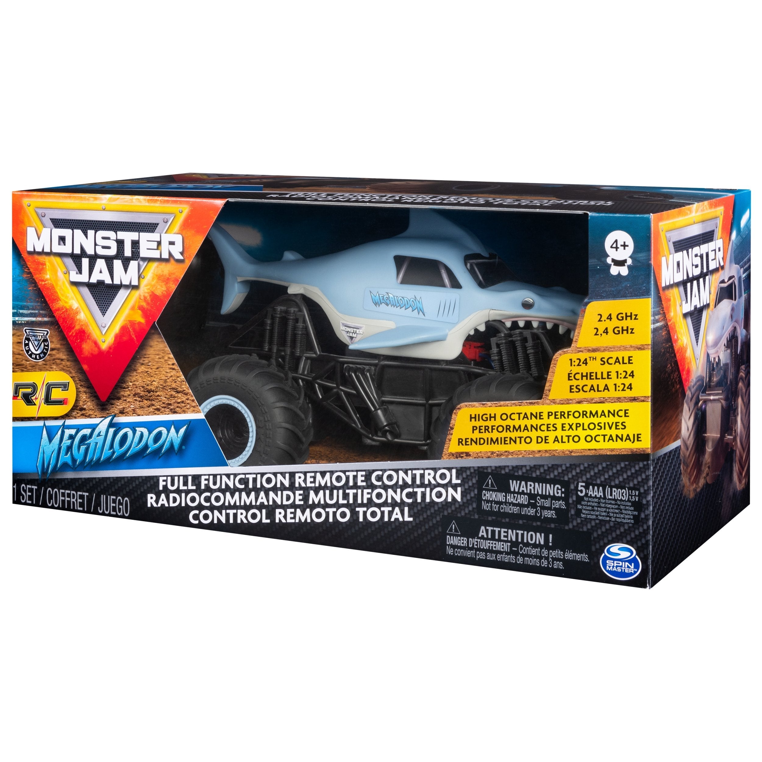Monster Jam 1:24 Rc - Megladon Monster Truck Motor Eléctrico