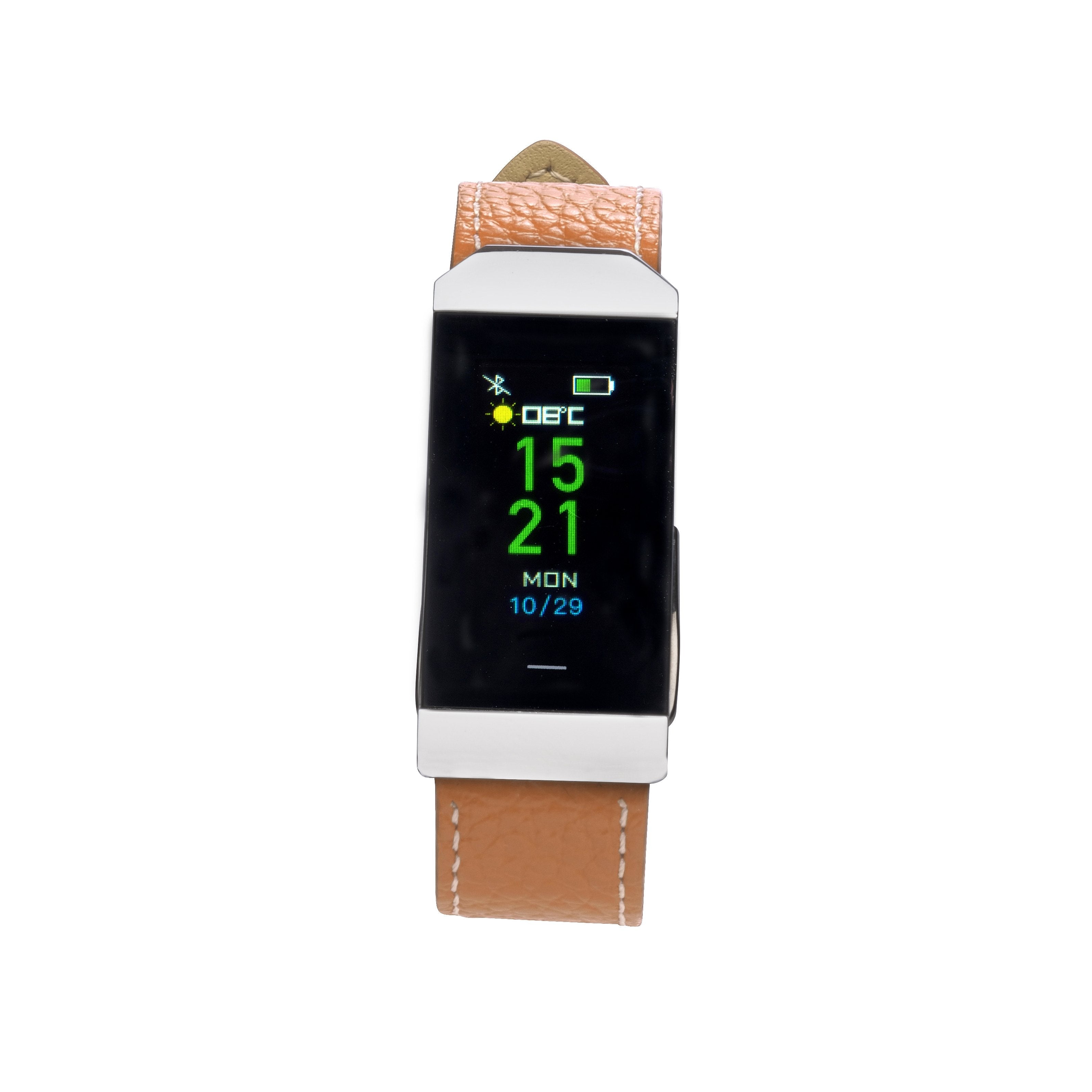Pulsera Cuantificadora Denver Bfh-250 Brown Bt Pantalla 2.4cm Color Frecuencia Cardiaca Notificaciones Bat 90mah Ip68