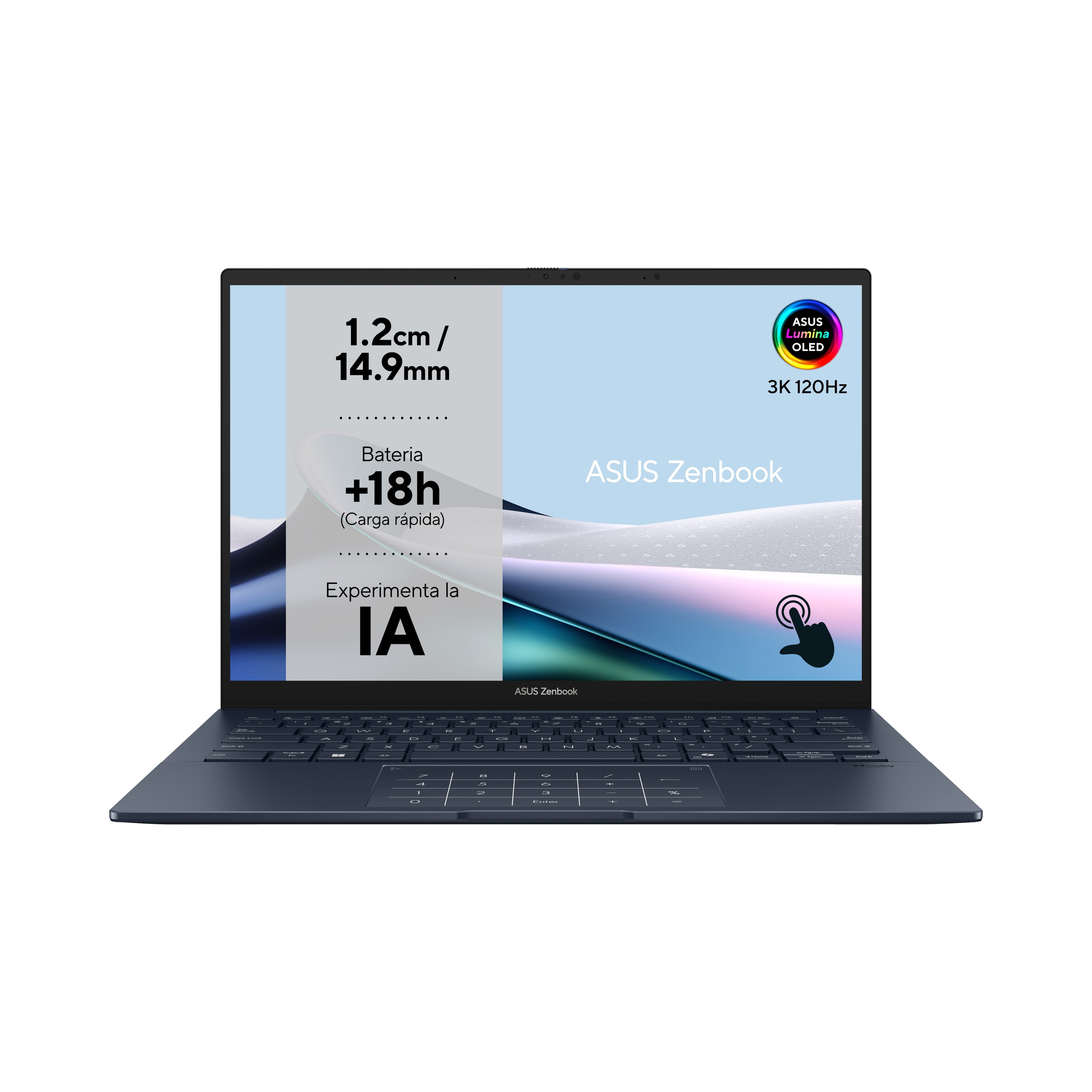 EAN 4711387809662 - ASUS Zenbook 14 OLED UX3405CA-PZ284W 35,6 cm (14") Pantalla táctil WQXGA+ LPDDR5x-SDRAM Wi-Fi 7 (802.11be imagen 2