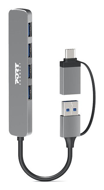 EAN 3567049001612 - Port Designs 900161 hub de interfaz USB 2.0 Type-A 5000 Mbit/s Plata imagen 1