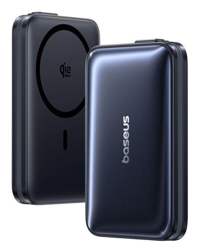 Picogo Am61 Qi2.2 Magnetic Power Bank With Built-In Cable 10000mah 45w Cosmic Black