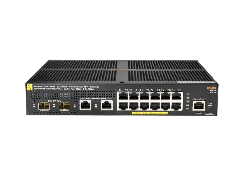 EAN 0190017368214 - HPE Aruba 2930F 12G PoE+ 2G/2SFP+ Gestionado L3 Gigabit Ethernet (10/100/1000) Energía sobre Ethernet (Po imagen 1