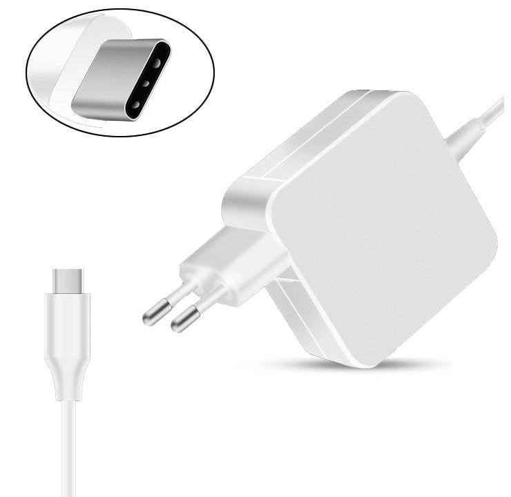 Cargador Usb Tipo C Usb-C 65w 5v/2.4a 9v/3a 12v/3a 15v/3a 18v/3a 20v/2.25a 20.3v/3a 65w
