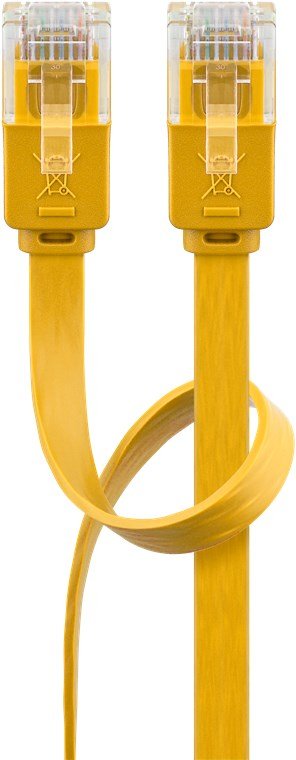 Latiguillo Cat 6, U-Utp, 1.50 M, Amarillo, Plano Cu-Pvc