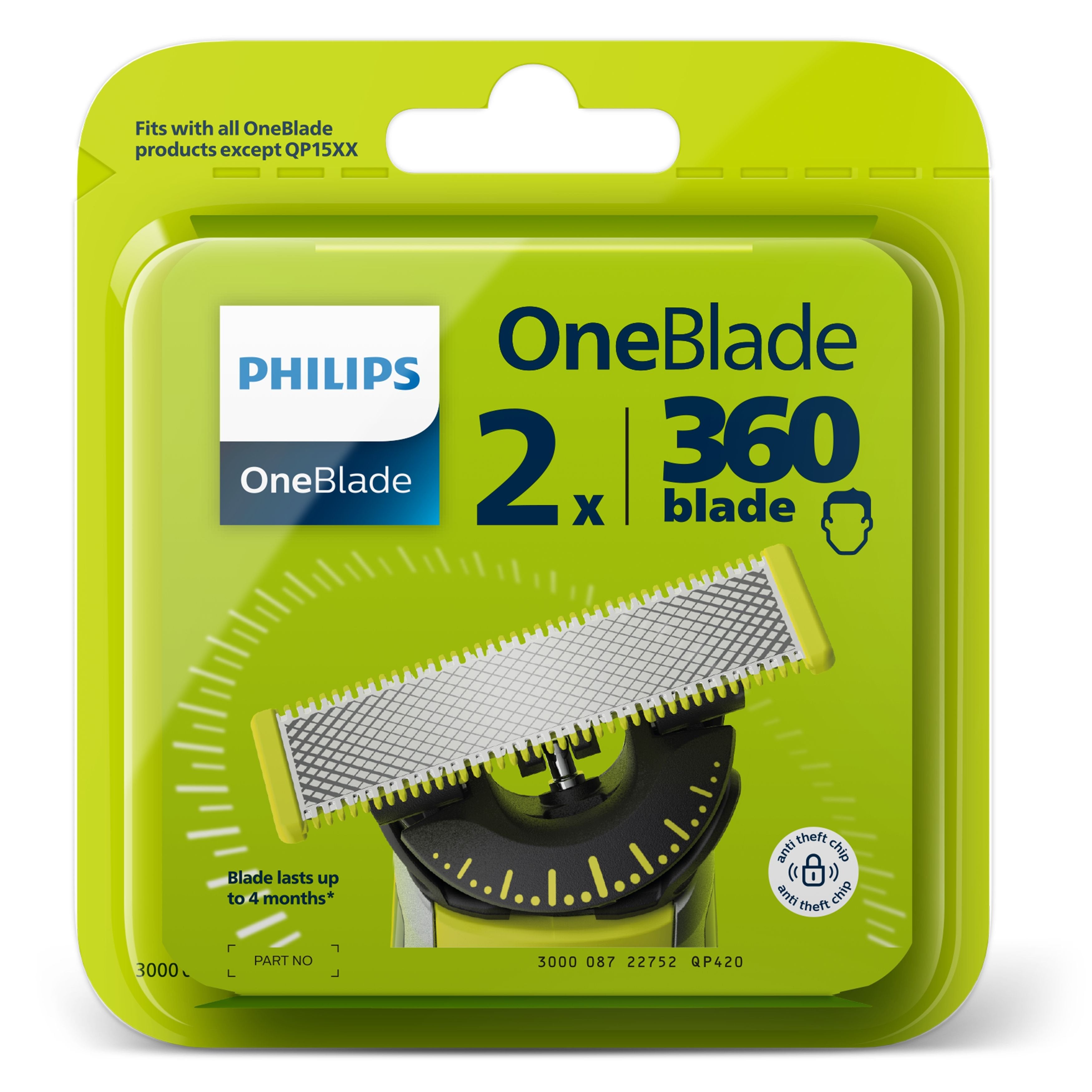 EAN 8710103997146 - Philips Norelco OneBlade QP420/50 accesorio para maquina de afeitar Cabezal para afeitado imagen 12