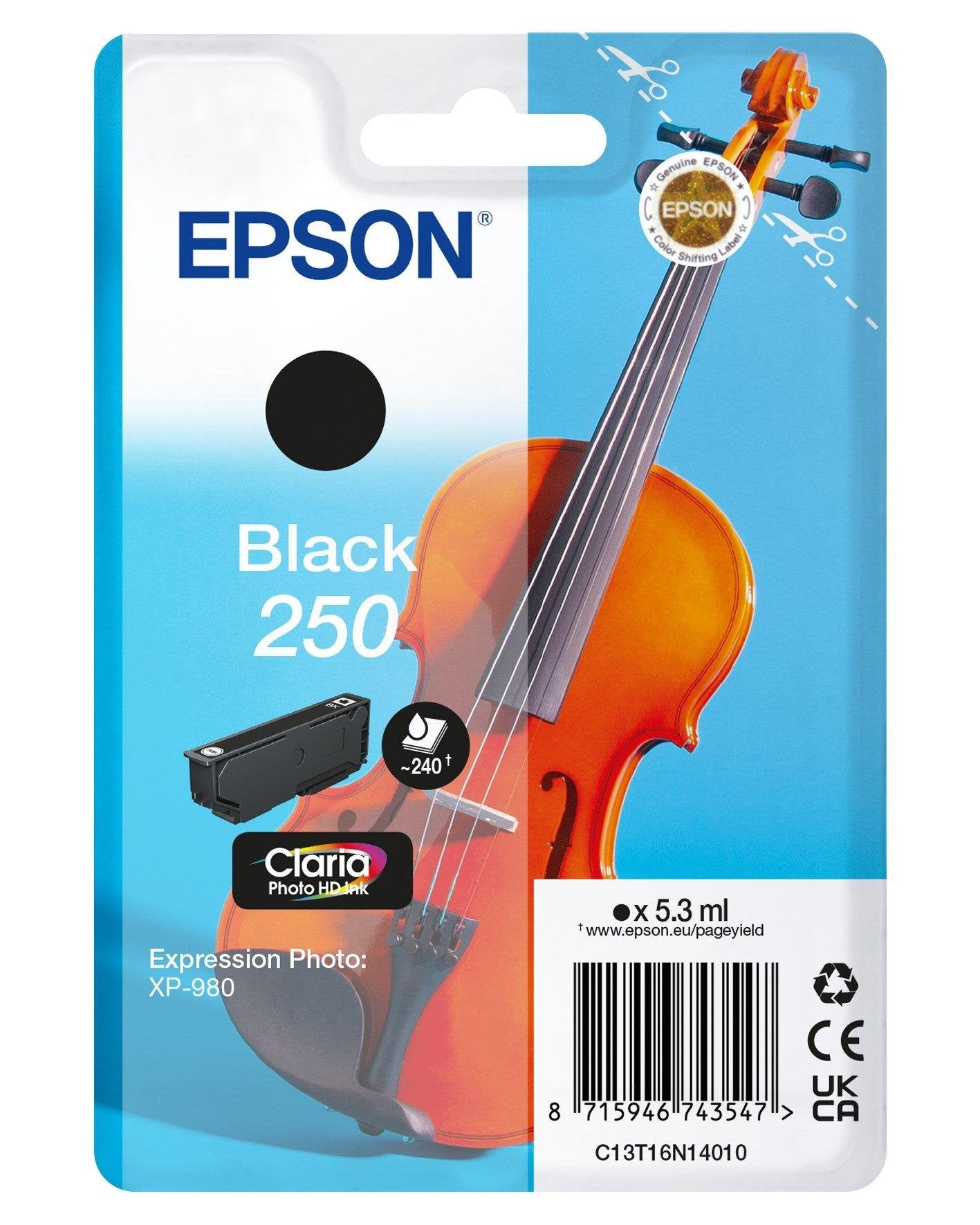 EAN 8715946743547 - Epson 250 Violin Claria Photo HD cartucho de tinta 1 pieza(s) Original Rendimiento estándar imagen 1