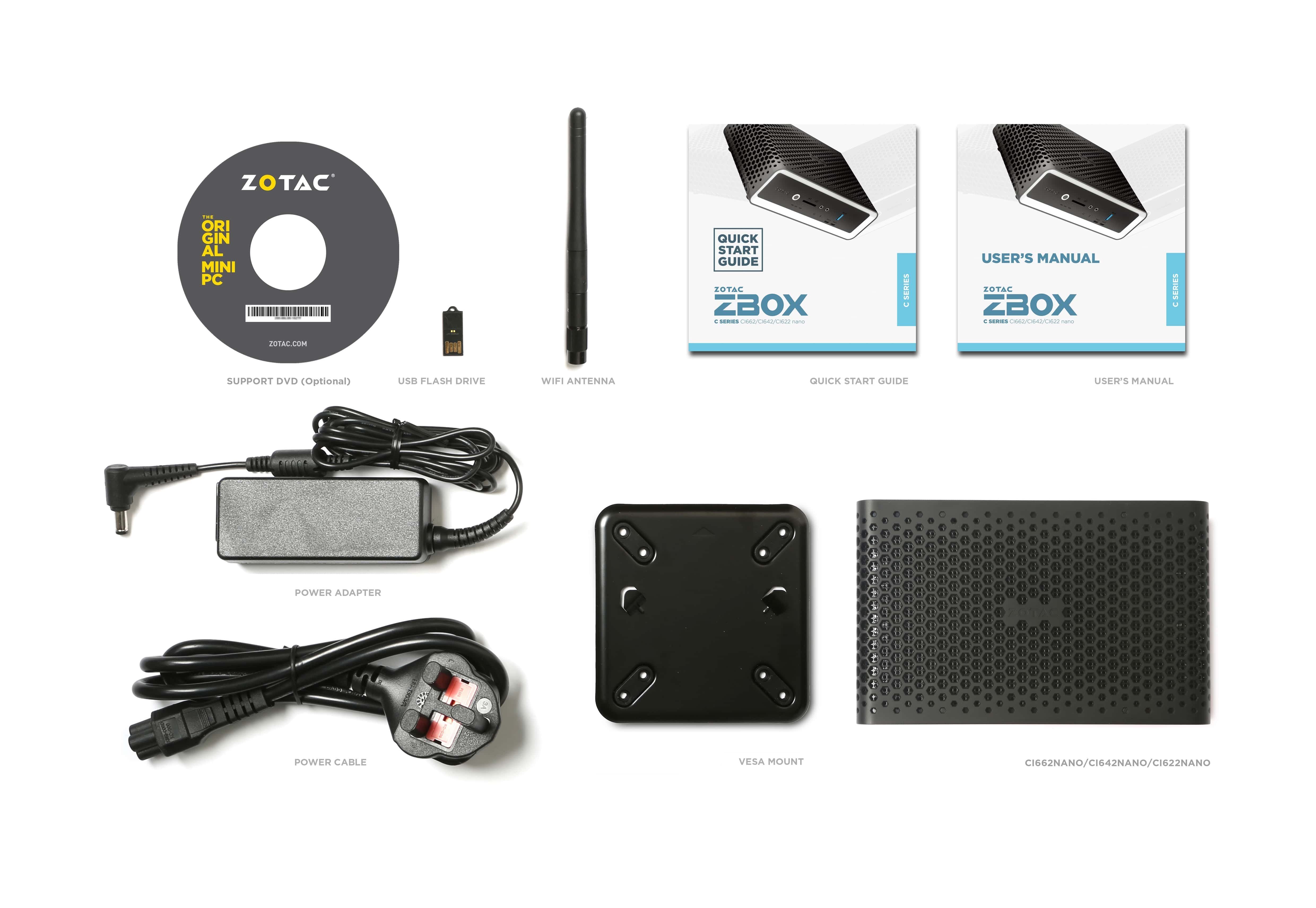 EAN 4895173620638 - Zotac ZBOX CI642 nano 1,8 l tamaño PC Negro i5-10210U BGA 1528 1,6 GHz imagen 7