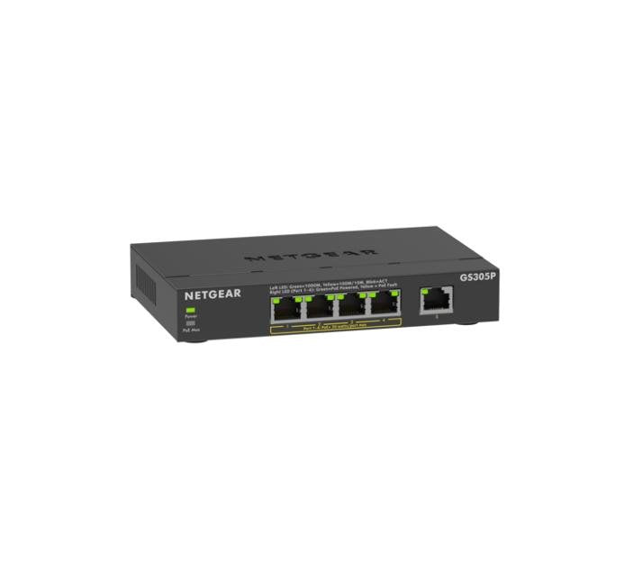 EAN 0606449164909 - NETGEAR GS305Pv3 No administrado Gigabit Ethernet (10/100/1000) Energía sobre Ethernet (PoE) Negro imagen 1