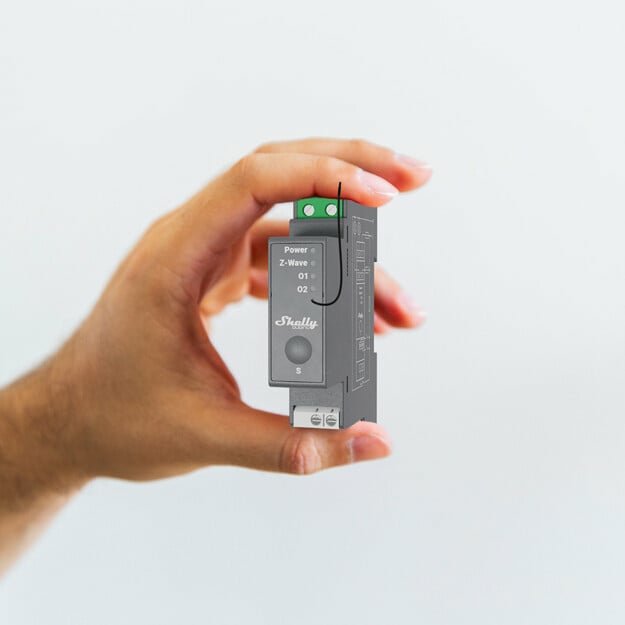 Shelly Qubino Wave Pro 2, Relé Gris