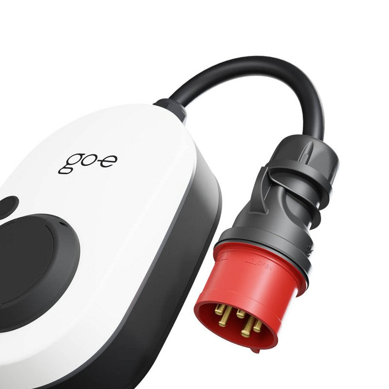 Go-E Charger Gemini Flex, 22 Kw (32a Trifásico), Caja De Pared (Blanco/Negro, Estación De Carga Móvil) Ch-04-22-01