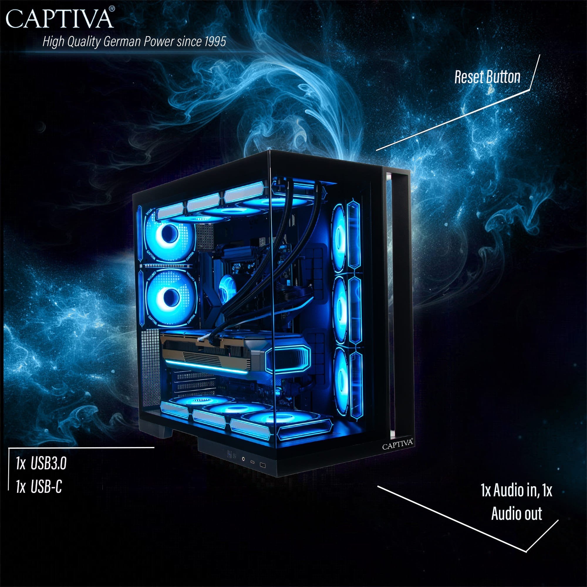 EAN 4046373904640 - CAPTIVA 90464 PCs/estación de trabajo AMD Ryzen™ 9 9900X 64 GB DDR5-SDRAM 2 TB SSD NVIDIA GeForce RTX 507 imagen 6