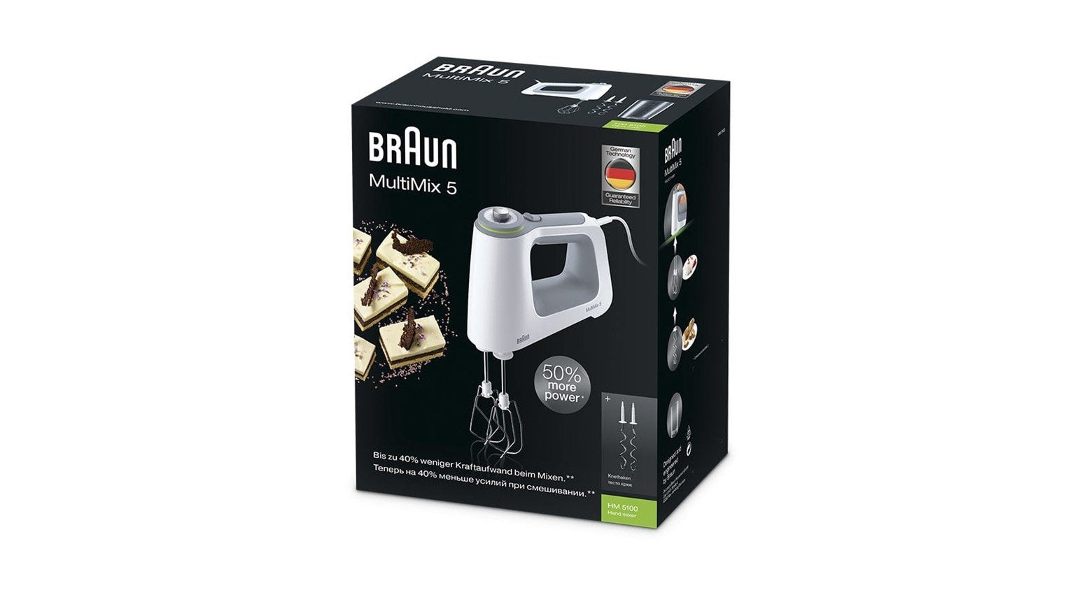 Braun Hm5100 Multimix 5 Batidora De Mano 750 W Gris, Blanco