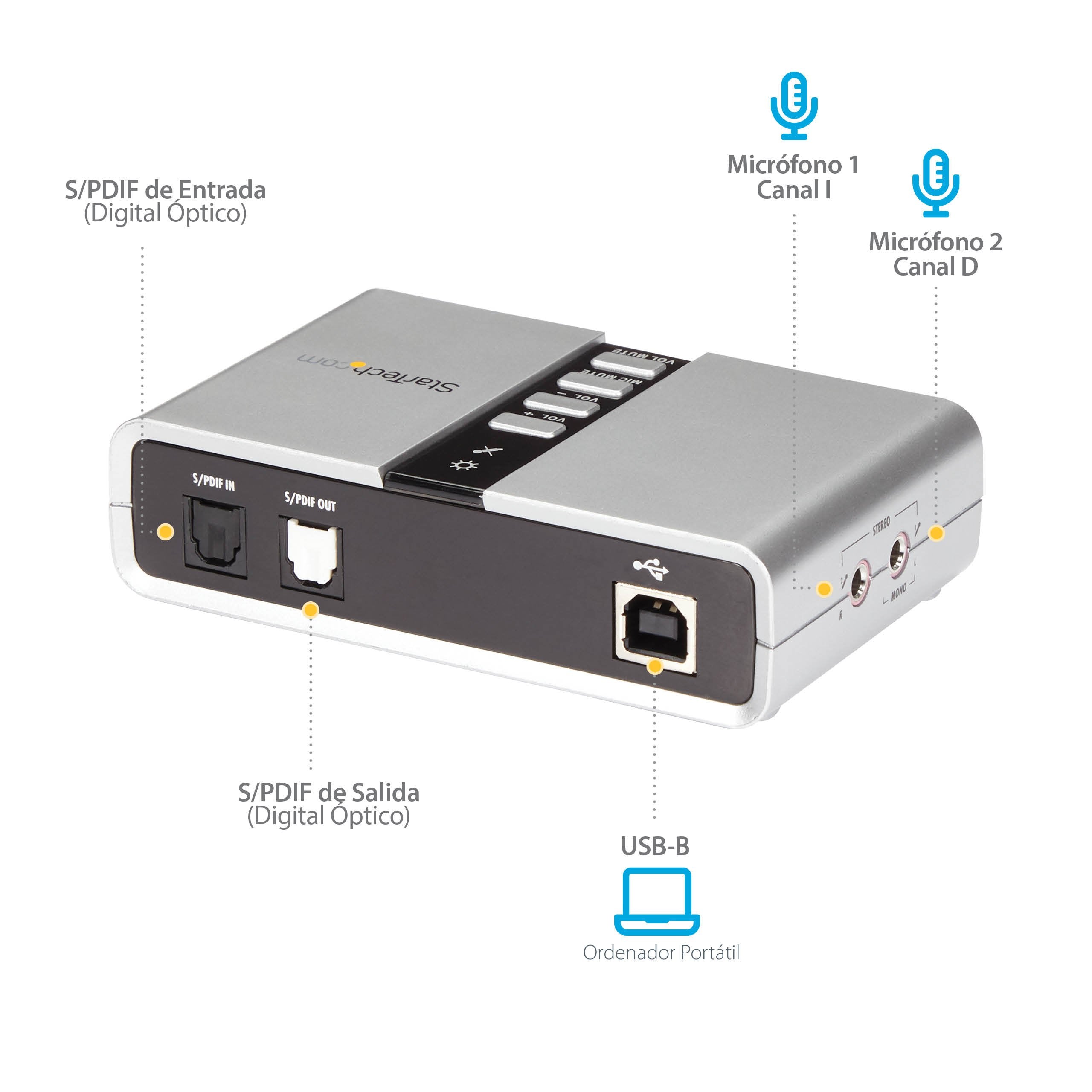 EAN 0065030835466 - StarTech.com ICUSBAUDIO7D tarjeta de audio 7.1 canales imagen 10