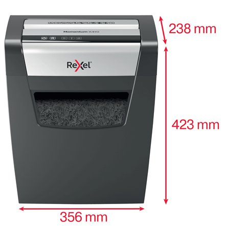 EAN 5028252523240 - Rexel Momentum X410 triturador de papel Corte en partículas 62 dB Negro, Gris imagen 4