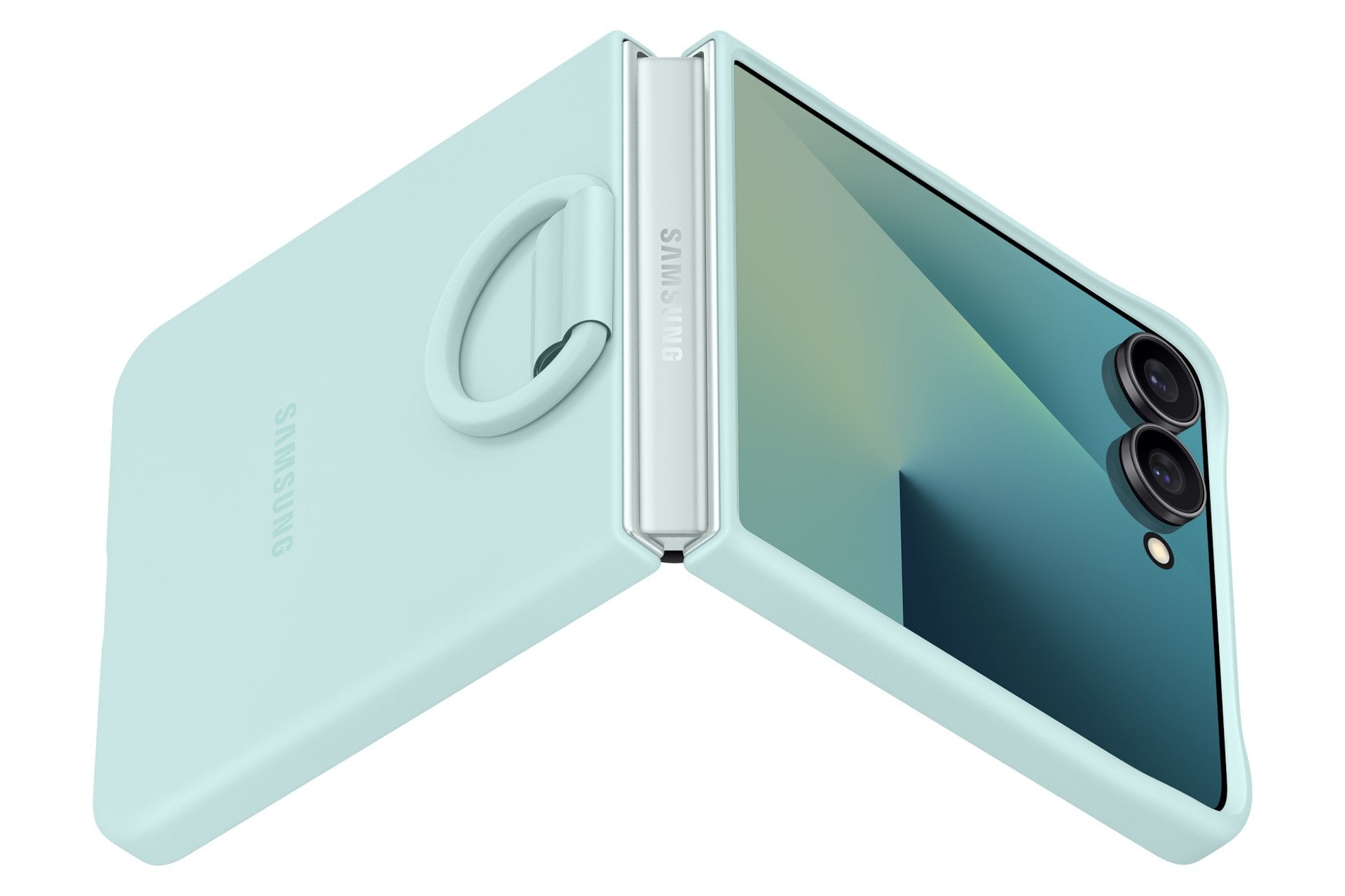 Samsung Ring Case (Silicone) Fr Galaxy Flip7 Light Cyan