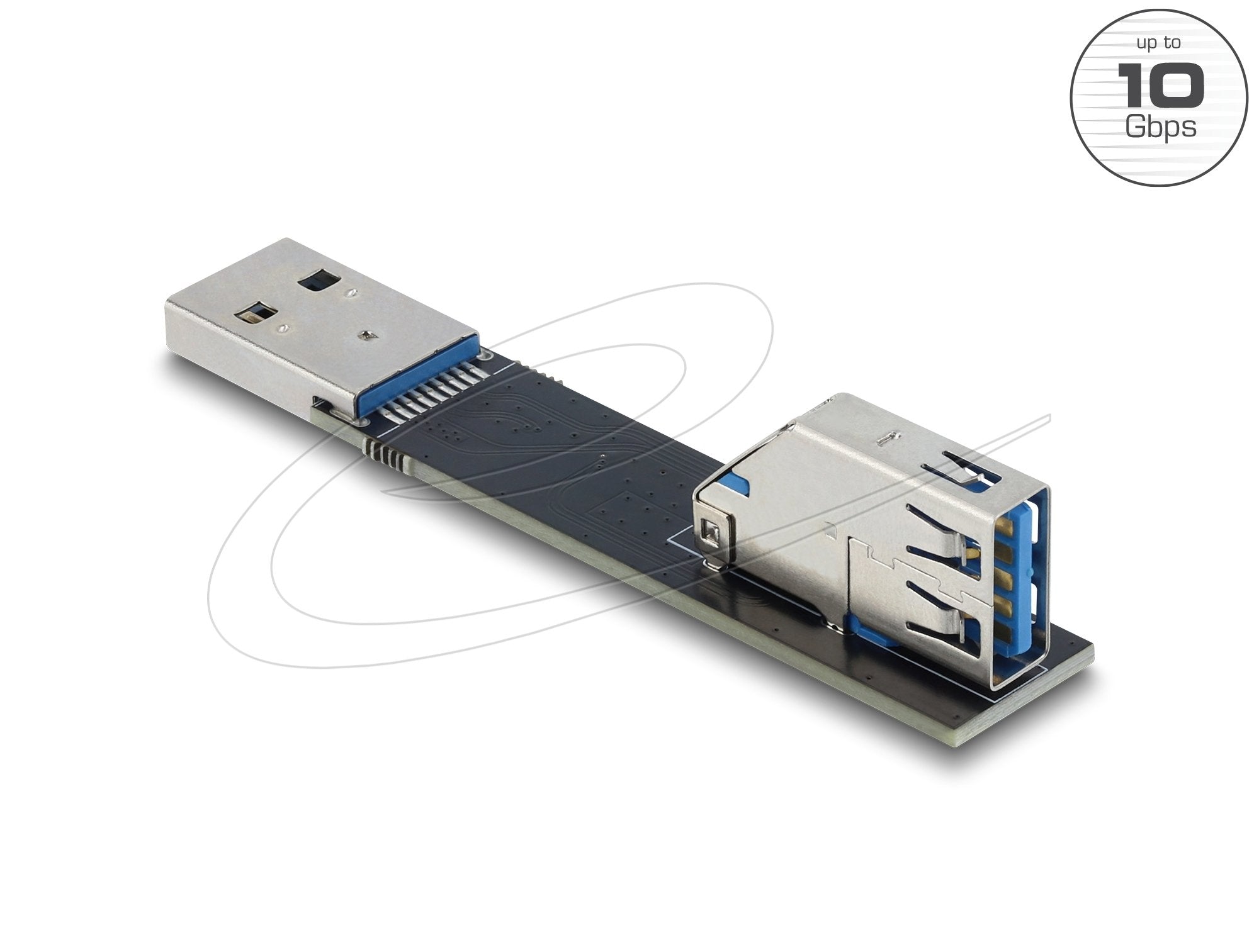 Delock Usb 10 Gbps Adapter Usb Typ-A Buchse Zu Stecker Gedreht 90° Oben
