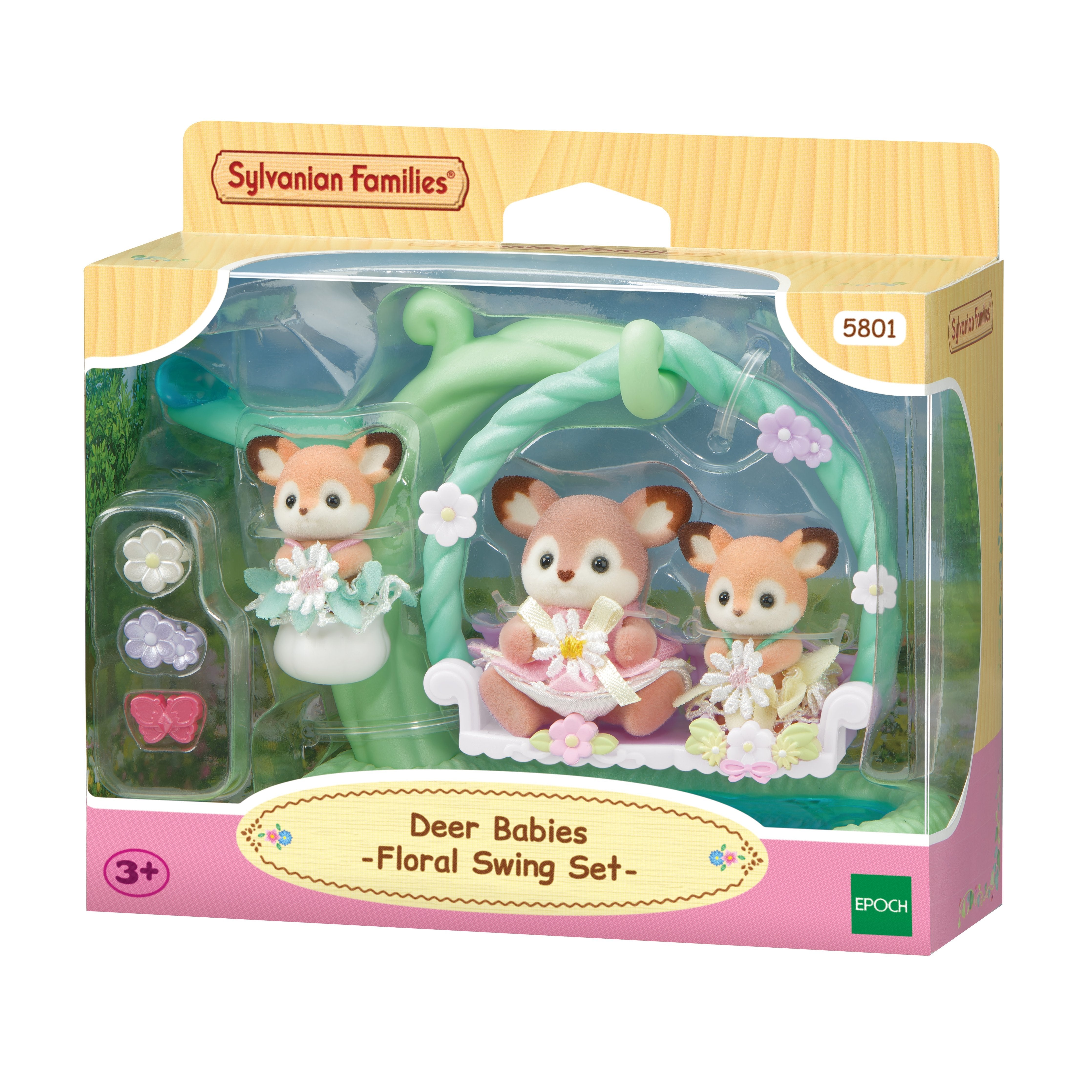 Epoch Sylvanian Families - Reh Babys Con Blumenschaukel Juego 5801