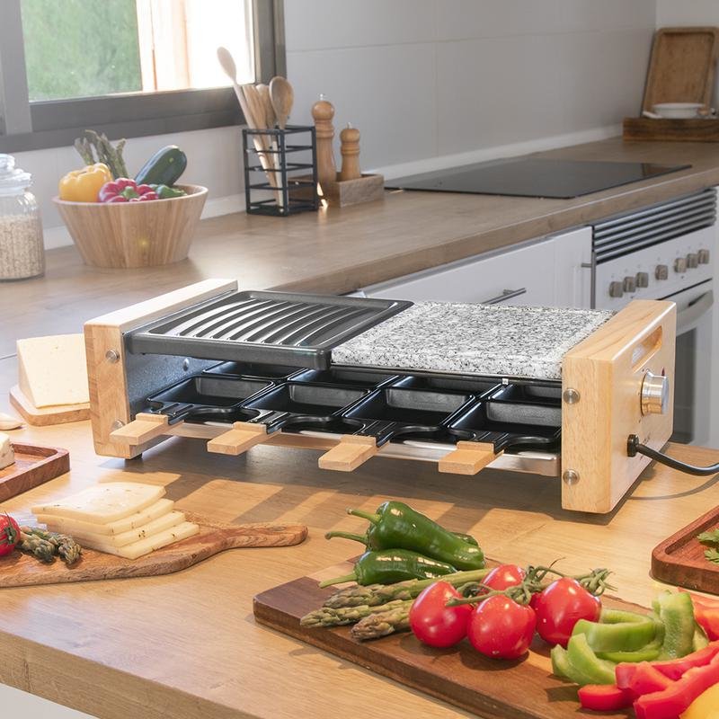 EAN 8435484031004 - Cecotec 03100 parrilla de interior 8 personas(s) 1200 W Negro, Gris, Madera imagen 2