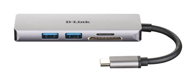Hub Usb-Tipo C 5 En 1 D-Link Dub-M530 2*Usb 3.0 1*Usb Tipo-C 1*Hdmi Lector Tarjetas Sd/Microsd/Sdhc/Sdxc Plug And Play