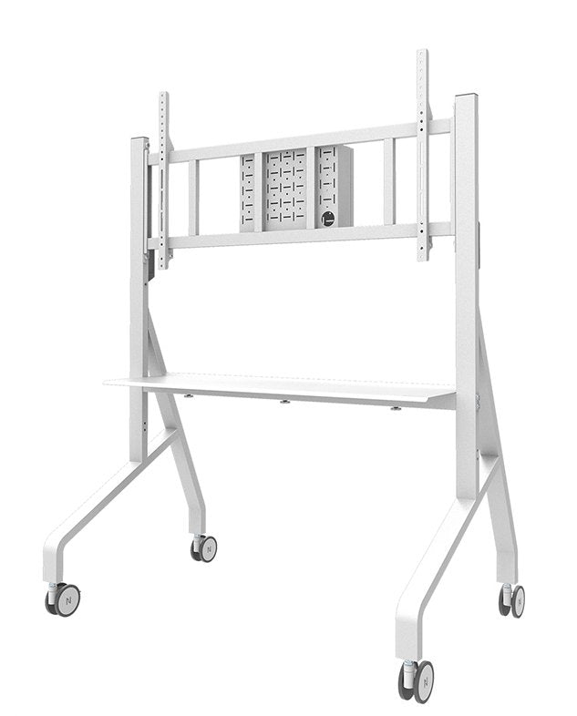 EAN 8717371443245 - Neomounts FL50-575WH1 mueble y soporte para dispositivo multimedia Blanco Carro/soporte de suelo con rued imagen 2