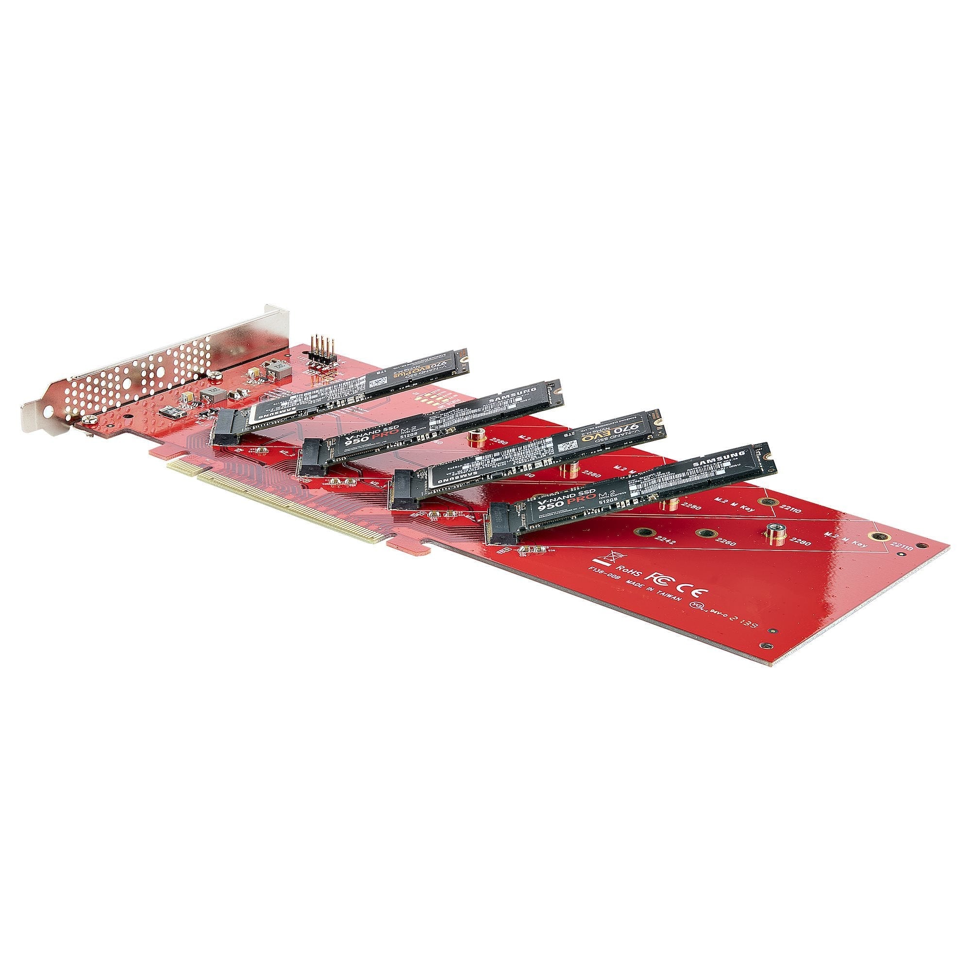 Startech.Com Quad-M2-Pcie-Card-B Tarjeta Y Adaptador De Interfaz Interno M.2