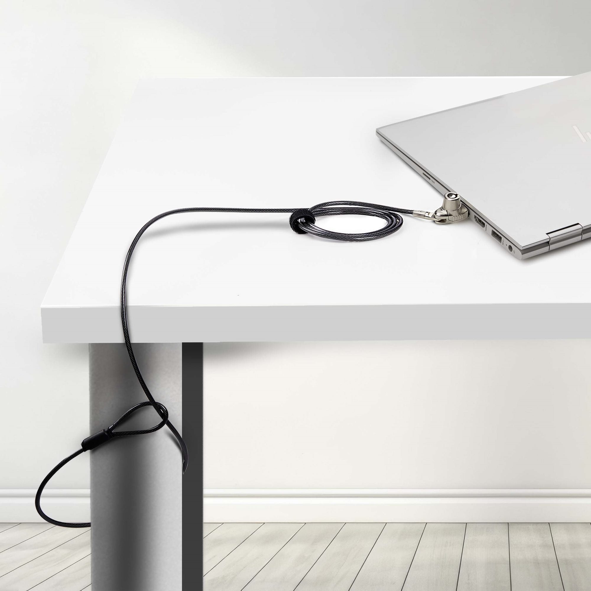 Slim Laptop Cable Lock 6.6ft - Noble Wedge Slot Compatible