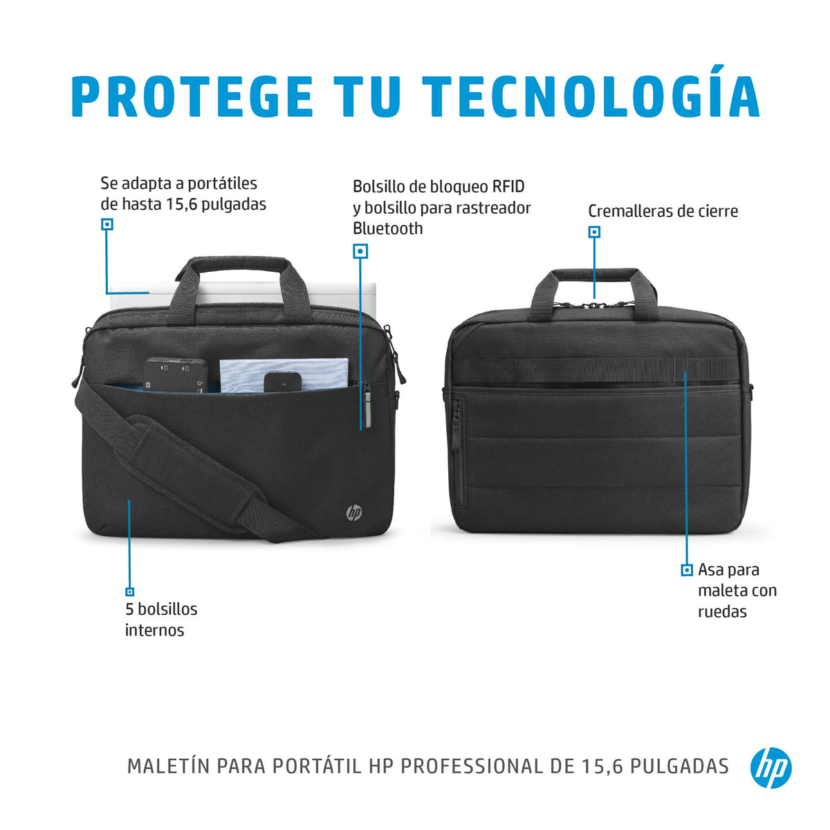 EAN 5715328141780 - HP Professional 15.6 Laptop Bag 39,6 cm (15.6") Maletín Negro imagen 6