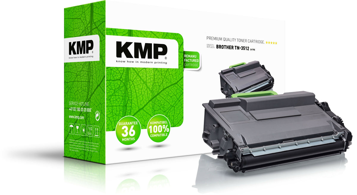 Kmp B-T95 Tóner Negro Compatible Con Brother Tn-3512
