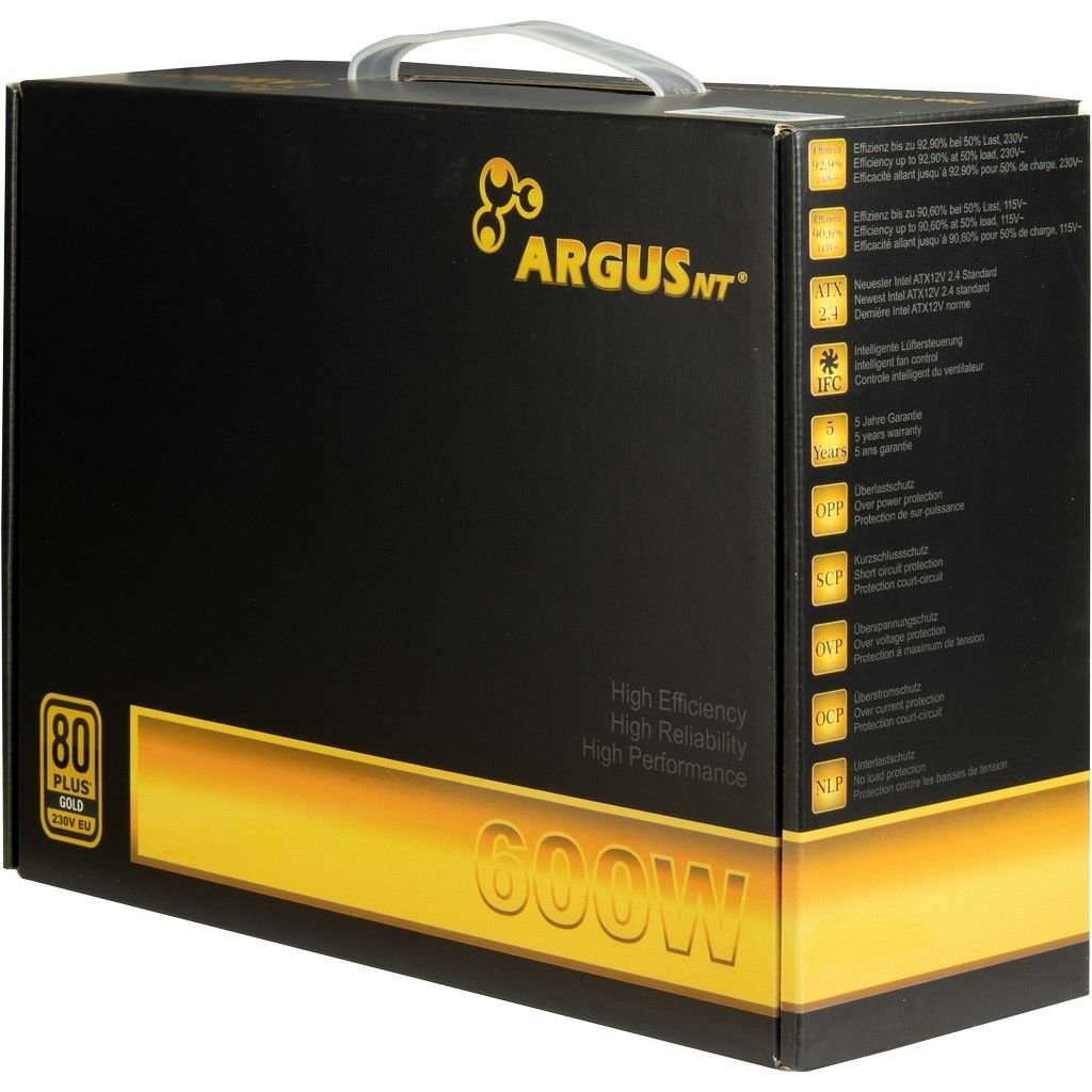 EAN 4260455645287 - Inter-Tech Argus GPS-600 unidad de fuente de alimentación 600 W 20+4 pin ATX ATX Negro imagen 5