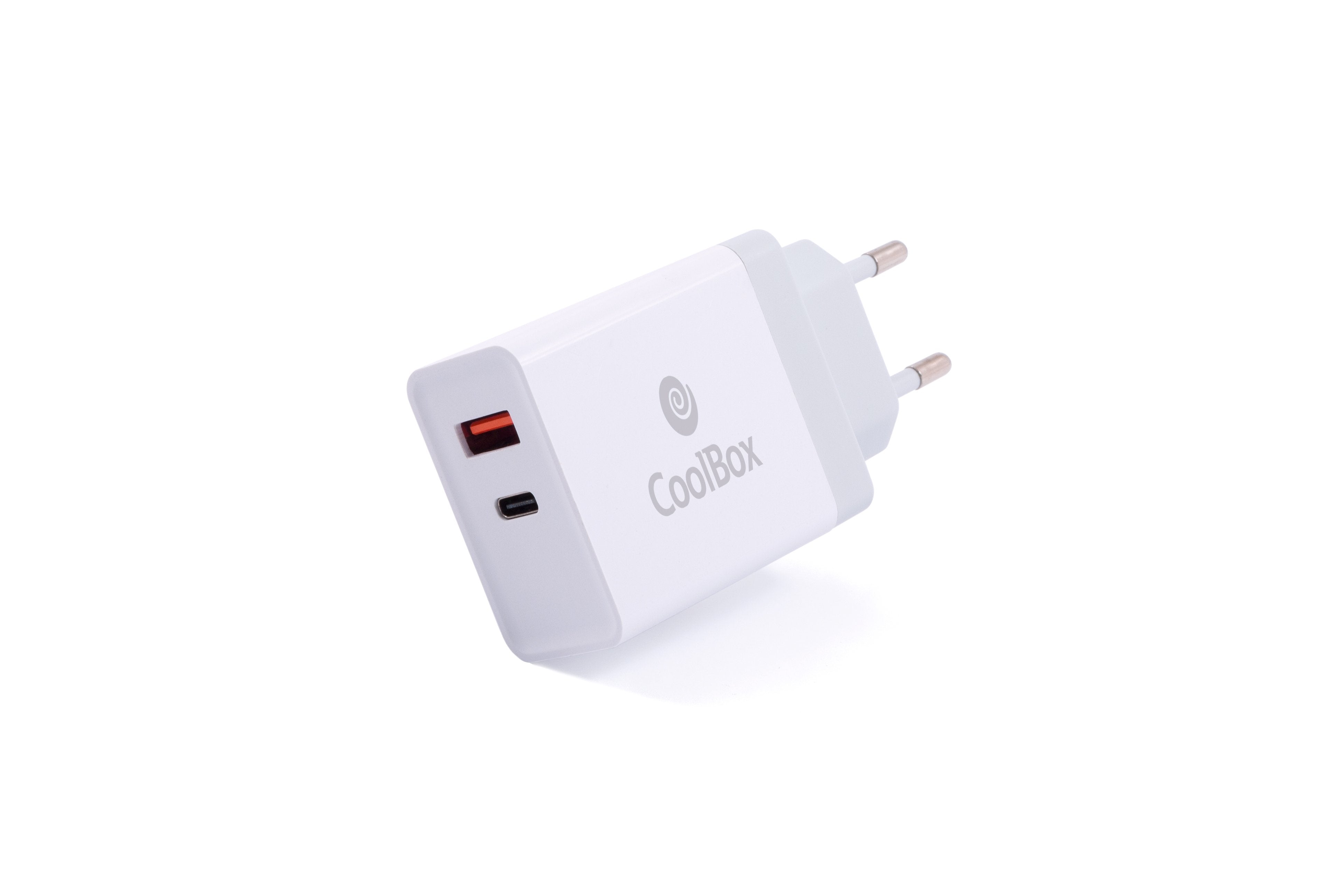 Coolbox Cargador Usb De Pared 36w Usb-A/Usb-C