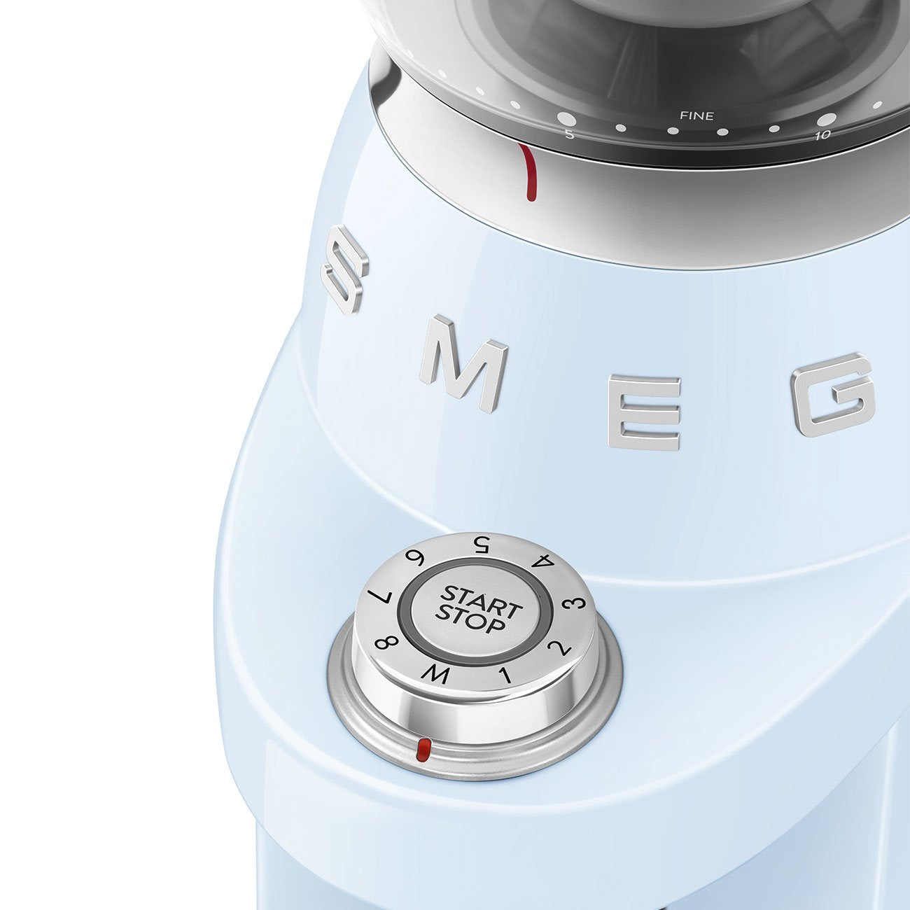 Molinillo De Café Smeg Cgf03pbeu, 15 Niveles De Molienda, Depósito De 240 G, 150 W, Azul Claro.