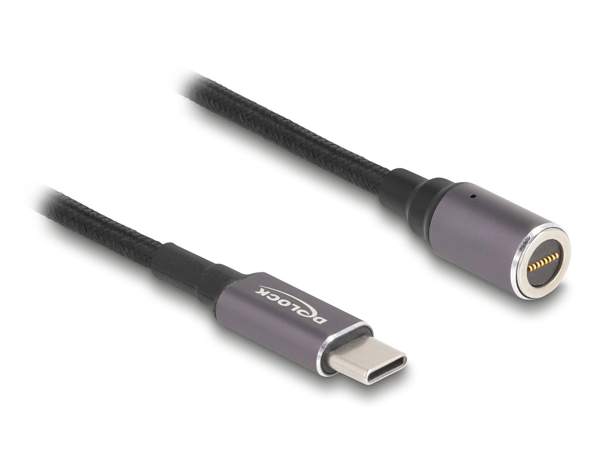 Delock 80781 Cable De Carga Para Portátil Usb Type-C Hembra A Conector Magnético De 8 Pines, 15 Cm.