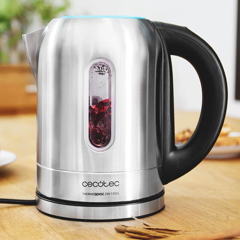 Hervidor De Agua Cecotec Thermosense 290 Steel 2200w Capacidad 1.7l