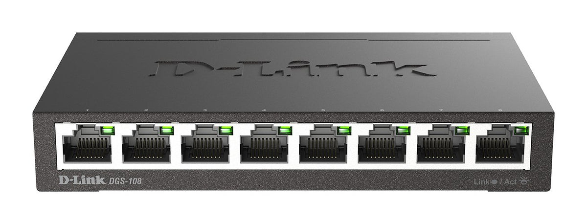 EAN 0790069368240 - D-Link DGS-108 No administrado L2 Gigabit Ethernet (10/100/1000) Negro imagen 1