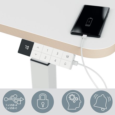 EAN 4002432138371 - Leitz 65340001 escritorio de pie Gris Oscuro imagen 4