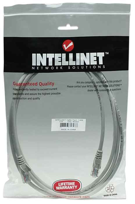 Intellinet Patchkabel Rj45 U/Utp Cat5e 15m Hebelschutz Grau